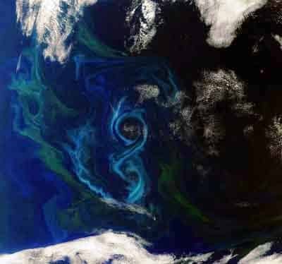 Fitoplankton terlihat dari angkasa