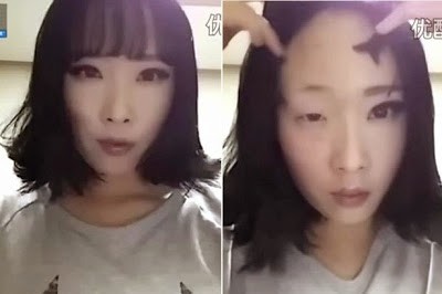 Perbedaan wajah dengan make-up dan tanpa make-up